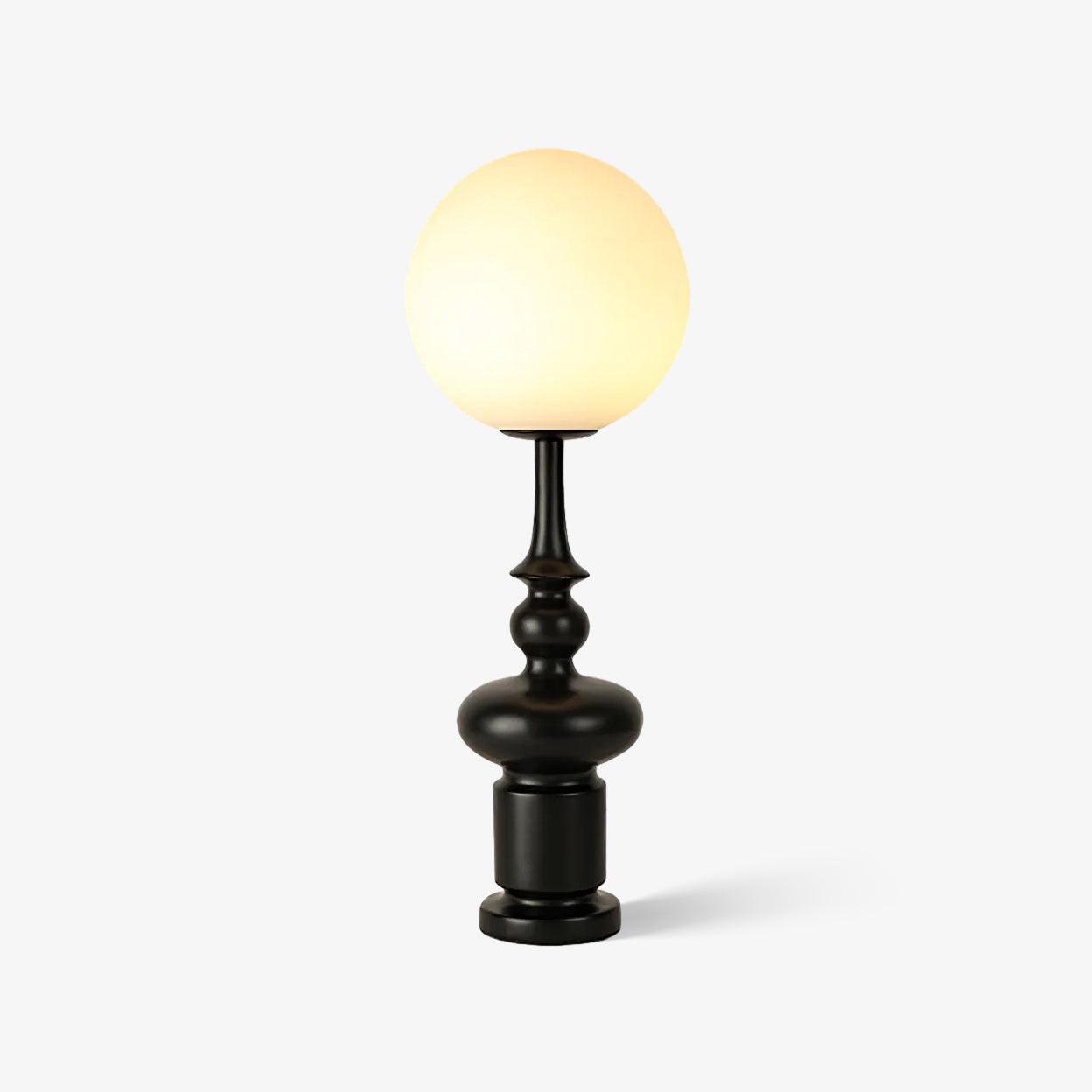 Architectural Roman Column Accent Lamp Elegant Resin and Glass Table Light