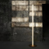 Modern Architectural LED Torchiere Floor Lamp with Minimalist Grid Design