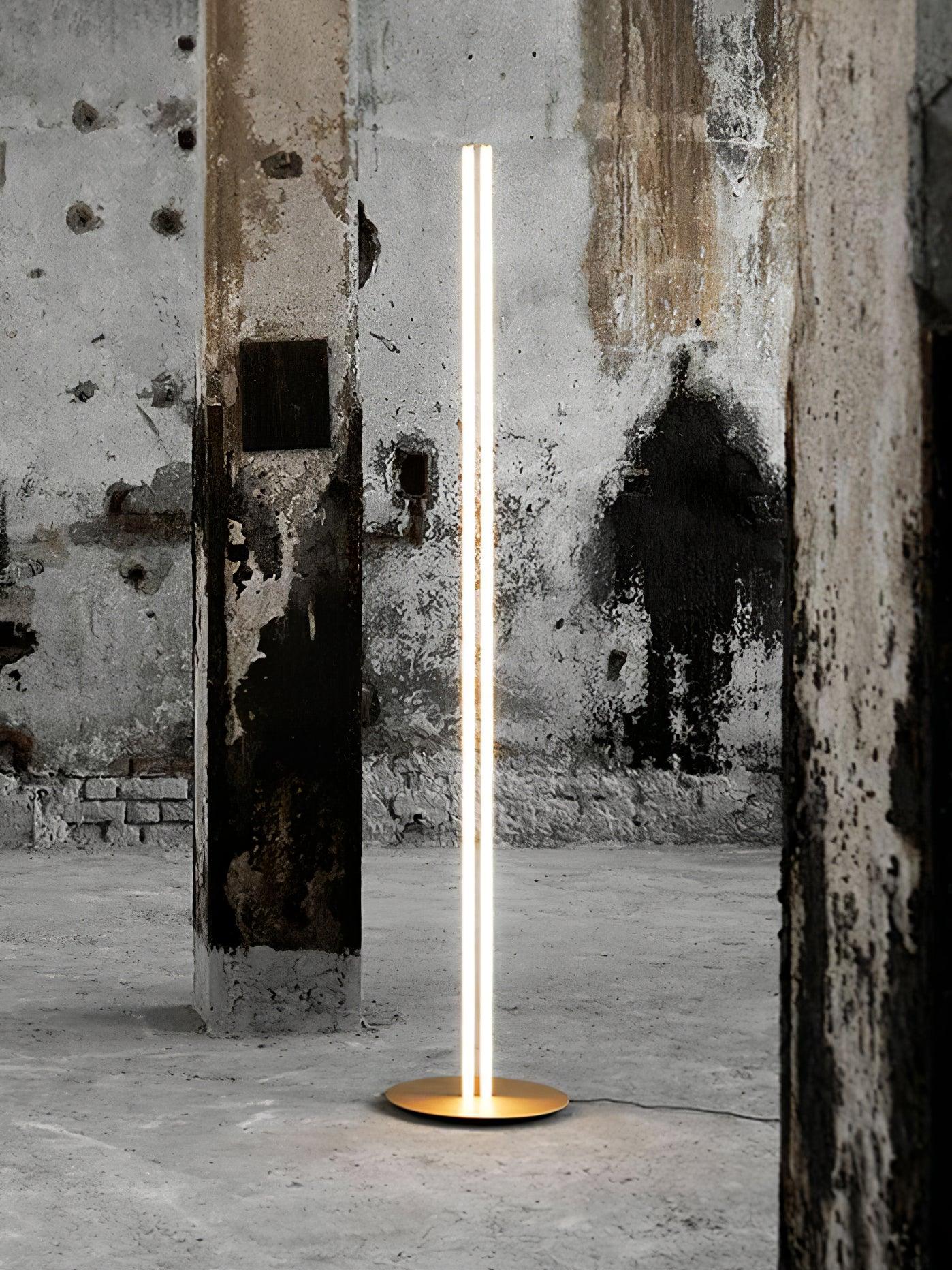 Modern Architectural LED Torchiere Floor Lamp with Minimalist Grid Design