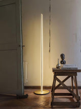 Modern Architectural LED Torchiere Floor Lamp with Minimalist Grid Design