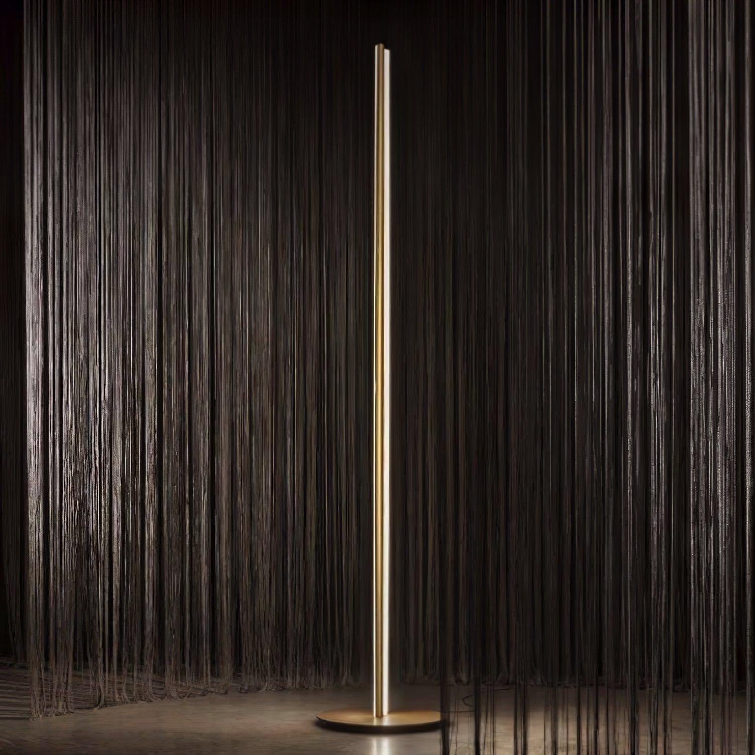 Modern Architectural LED Torchiere Floor Lamp with Minimalist Grid Design