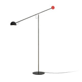 Precision Movement Adjustable LED Floor Lamp Modern Ambient Standing Light in Black and Red