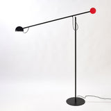 Precision Movement Adjustable LED Floor Lamp Modern Ambient Standing Light in Black and Red