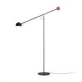 Precision Movement Adjustable LED Floor Lamp Modern Ambient Standing Light in Black and Red
