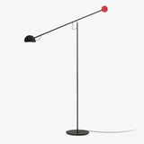 Precision Movement Adjustable LED Floor Lamp Modern Ambient Standing Light in Black and Red