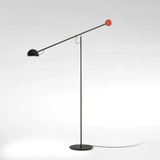 Precision Movement Adjustable LED Floor Lamp Modern Ambient Standing Light in Black and Red