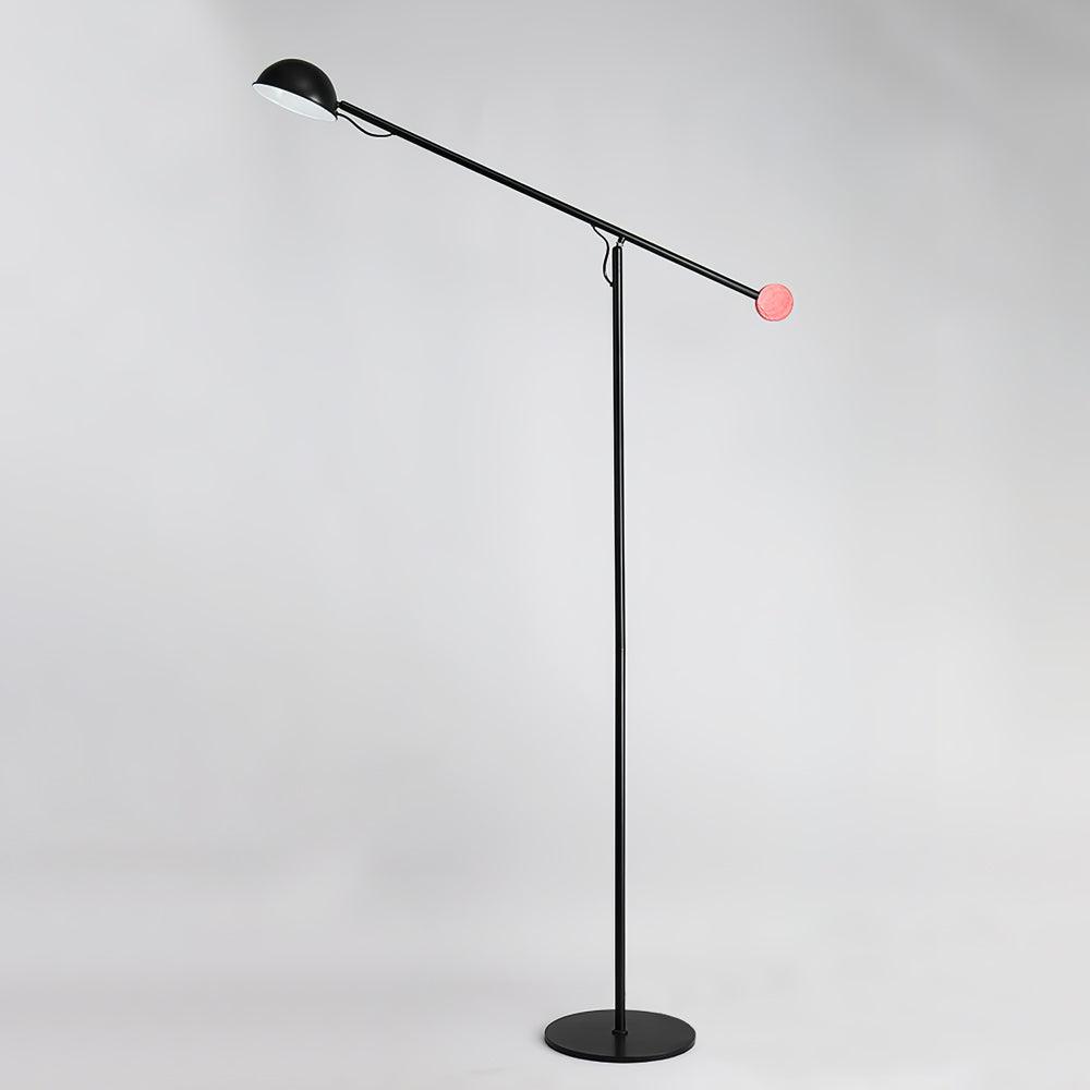 Precision Movement Adjustable LED Floor Lamp Modern Ambient Standing Light in Black and Red