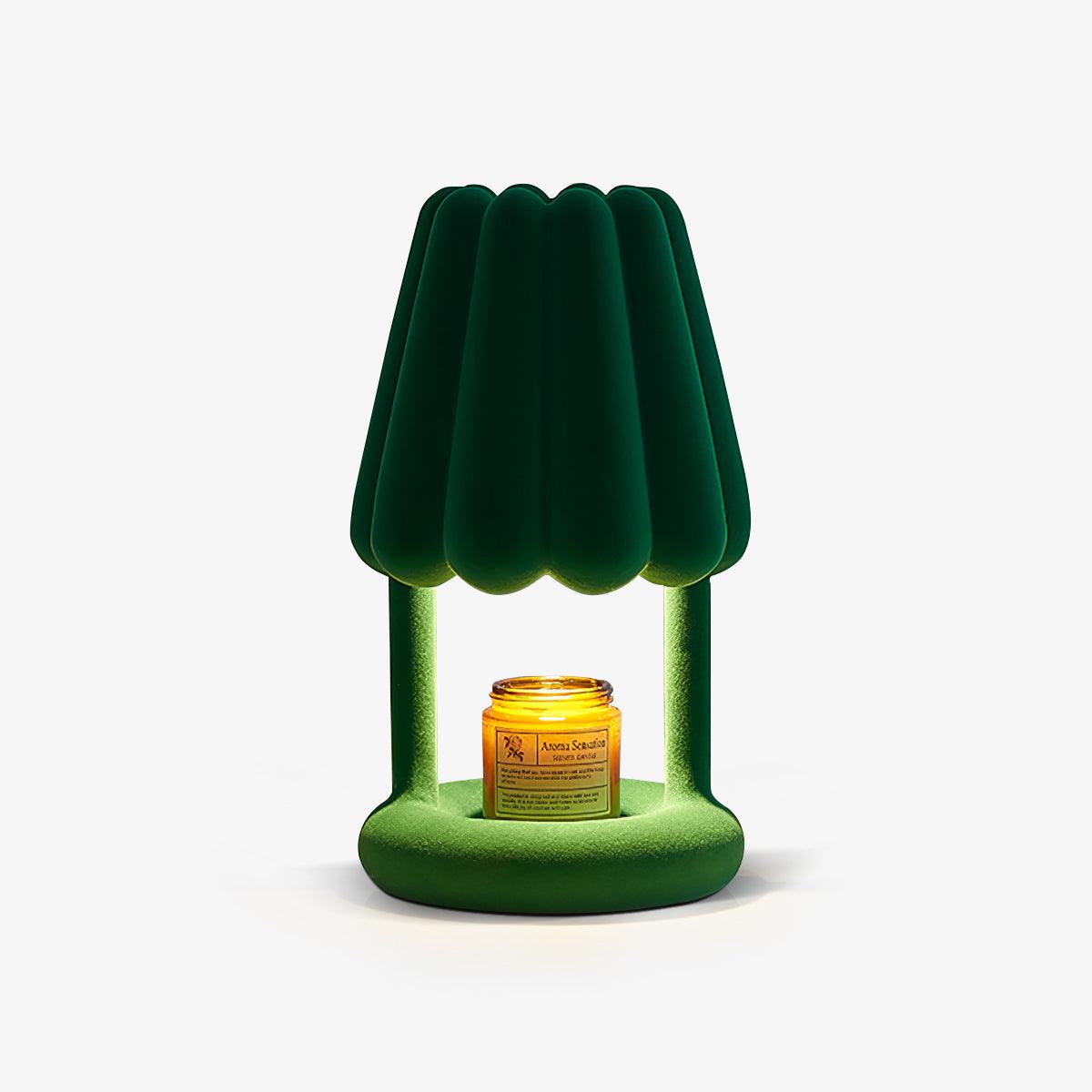 Modern Coral Ice Cream Accent Table Lamp Sculptural Flocking Resin Lighting