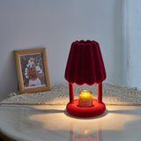 Modern Coral Ice Cream Accent Table Lamp Sculptural Flocking Resin Lighting