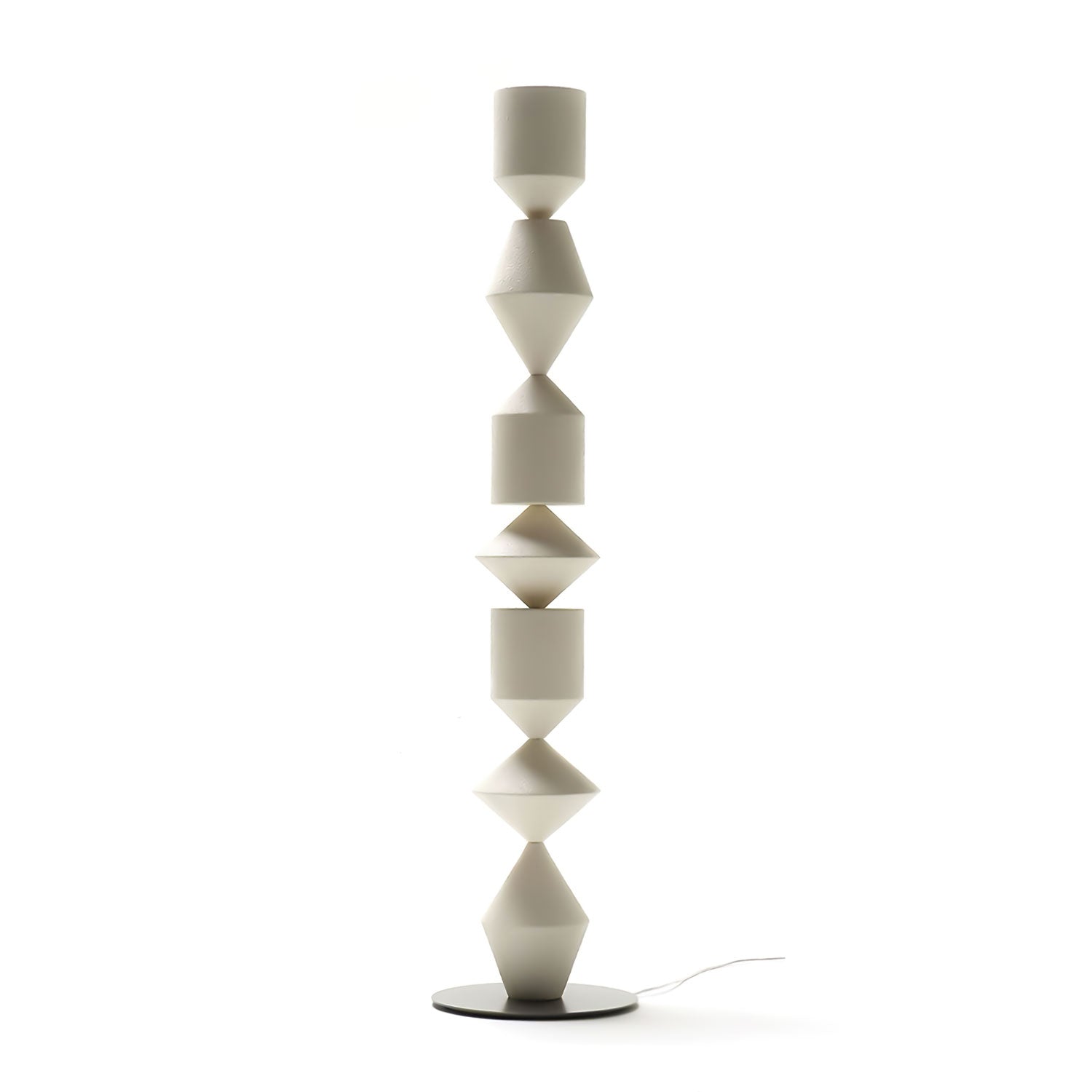 Modern Costantina Geometric Tower Floor Lamp with Diamond LED Segments