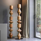 Modern Costantina Geometric Tower Floor Lamp with Diamond LED Segments