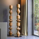Modern Costantina Geometric Tower Floor Lamp with Diamond LED Segments