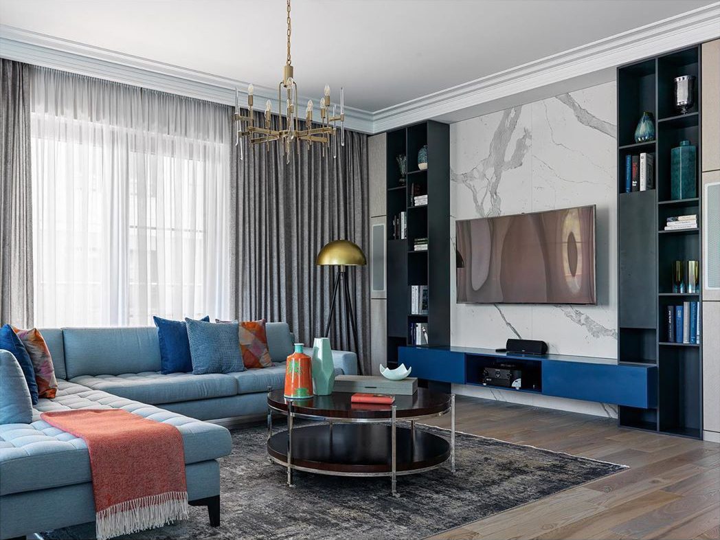 mid-century-modern-tripod-floor-lamp-with-dome-gold-metal-shade-and-black-legs
