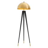 mid-century-modern-tripod-floor-lamp-with-dome-gold-metal-shade-and-black-legs