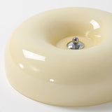 Cream Pudding Round Glass Ceiling Lamp Modern Minimalist LED Flush Mount Lighting Fixture