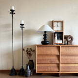 Modern Creative Gourd Table Lamp Ash Wood Nightstand Light for Bedroom and Living Room