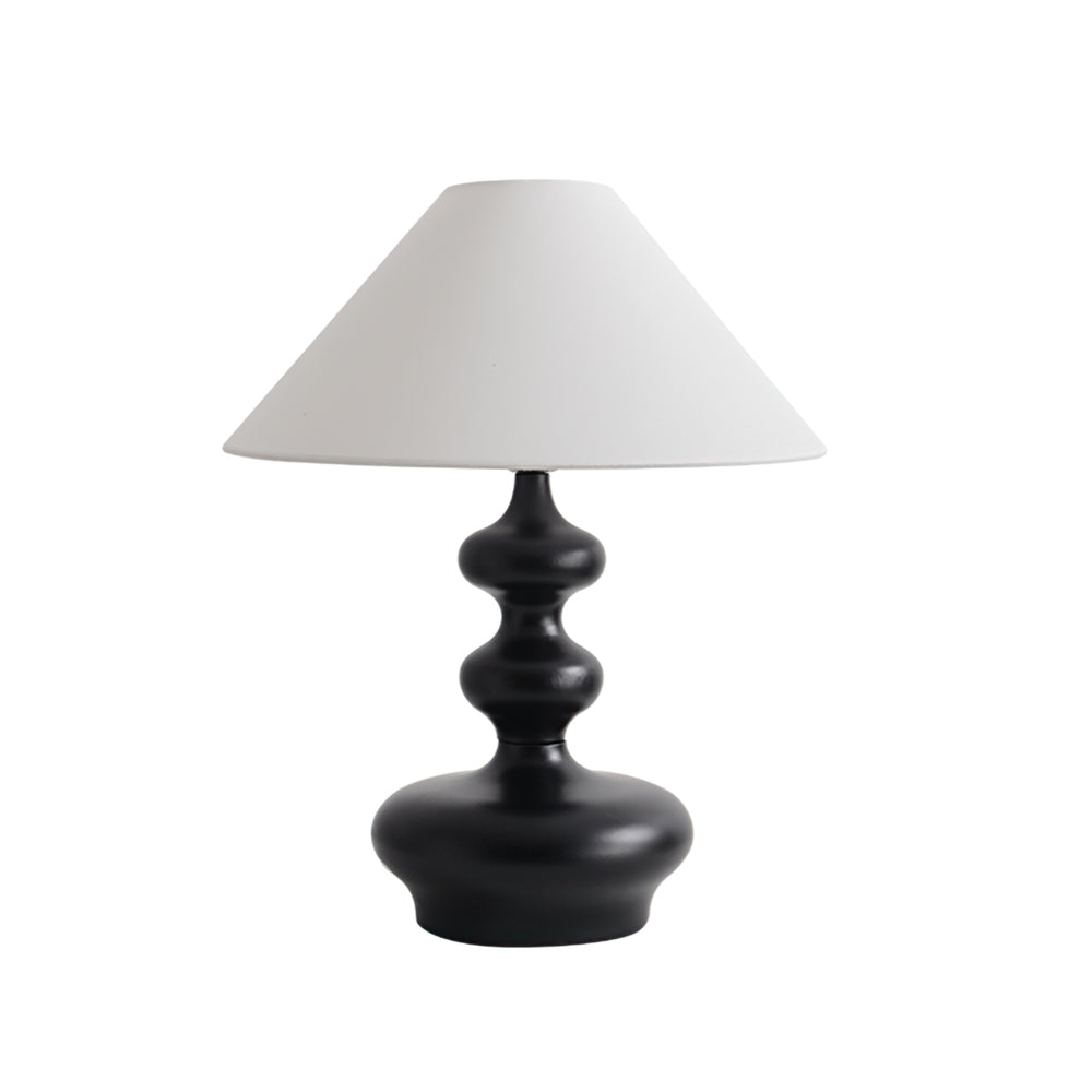 Modern Creative Gourd Table Lamp Ash Wood Nightstand Light for Bedroom and Living Room