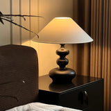 Modern Creative Gourd Table Lamp Ash Wood Nightstand Light for Bedroom and Living Room