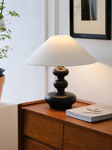 Modern Creative Gourd Table Lamp Ash Wood Nightstand Light for Bedroom and Living Room