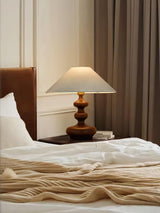 Modern Creative Gourd Table Lamp Ash Wood Nightstand Light for Bedroom and Living Room