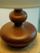 Modern Creative Gourd Table Lamp Ash Wood Nightstand Light for Bedroom and Living Room
