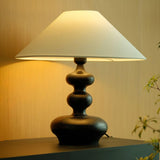Modern Creative Gourd Table Lamp Ash Wood Nightstand Light for Bedroom and Living Room