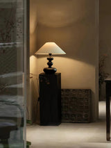 Modern Creative Gourd Table Lamp Ash Wood Nightstand Light for Bedroom and Living Room