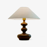Modern Creative Gourd Table Lamp Ash Wood Nightstand Light for Bedroom and Living Room