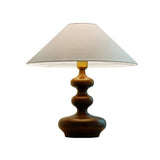 Modern Creative Gourd Table Lamp Ash Wood Nightstand Light for Bedroom and Living Room