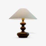 Modern Creative Gourd Table Lamp Ash Wood Nightstand Light for Bedroom and Living Room
