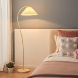 Mid Century Modern Pleated Shade Floor Lamp Retro Elegant Standing Light for Living Room