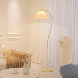 Mid Century Modern Pleated Shade Floor Lamp Retro Elegant Standing Light for Living Room