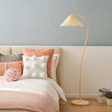Mid Century Modern Pleated Shade Floor Lamp Retro Elegant Standing Light for Living Room