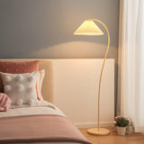 Mid Century Modern Pleated Shade Floor Lamp Retro Elegant Standing Light for Living Room