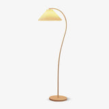 Mid Century Modern Pleated Shade Floor Lamp Retro Elegant Standing Light for Living Room