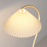 Mid Century Modern Pleated Shade Floor Lamp Retro Elegant Standing Light for Living Room