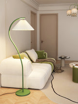 Mid Century Modern Pleated Shade Floor Lamp Retro Elegant Standing Light for Living Room