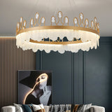 luxury-crown-design-glass-crystal-pendant-light-gold-finish-integrated-led-chandelier
