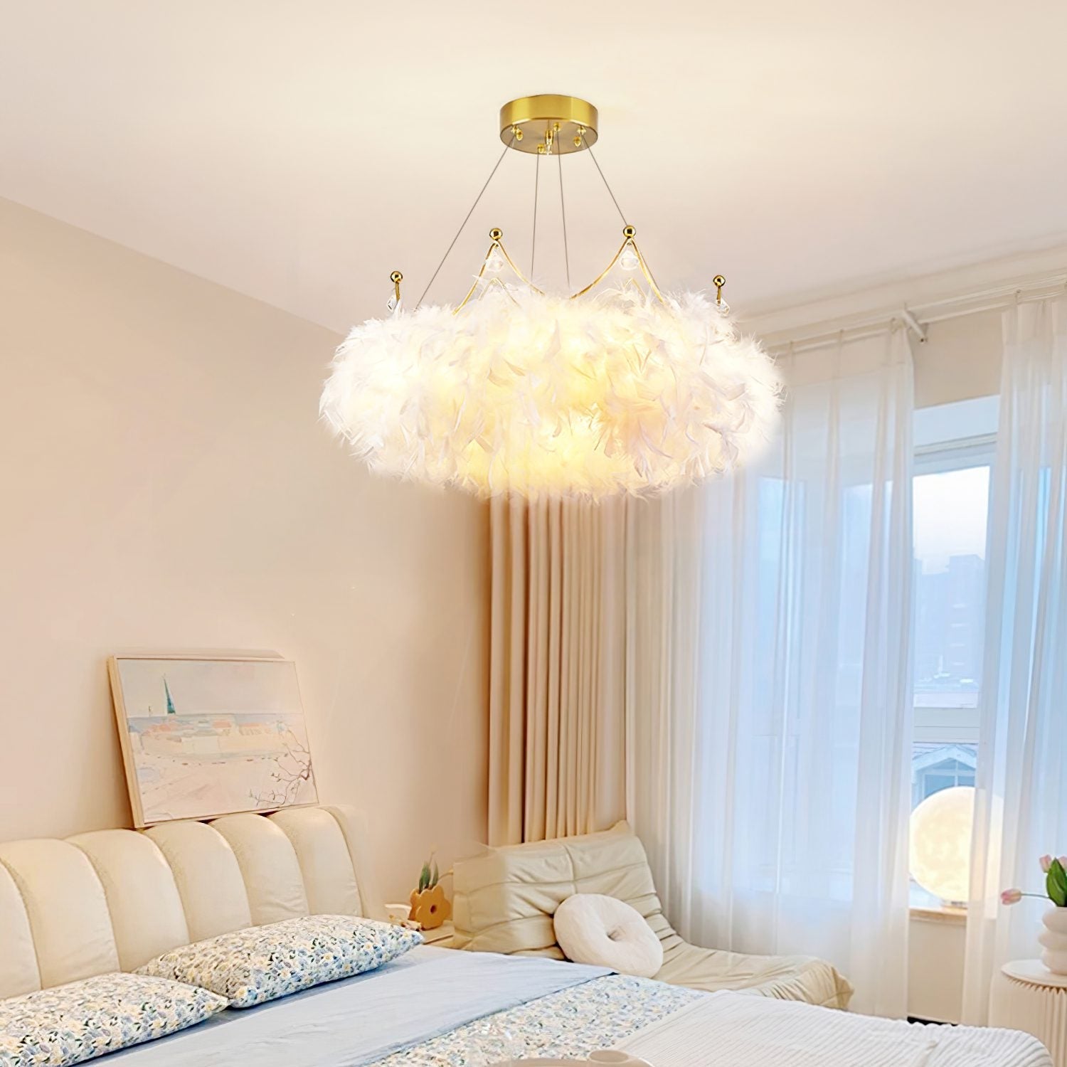 modern-crown-feather-pendant-light-with-adjustable-led-and-white-feathers-for-bedroom