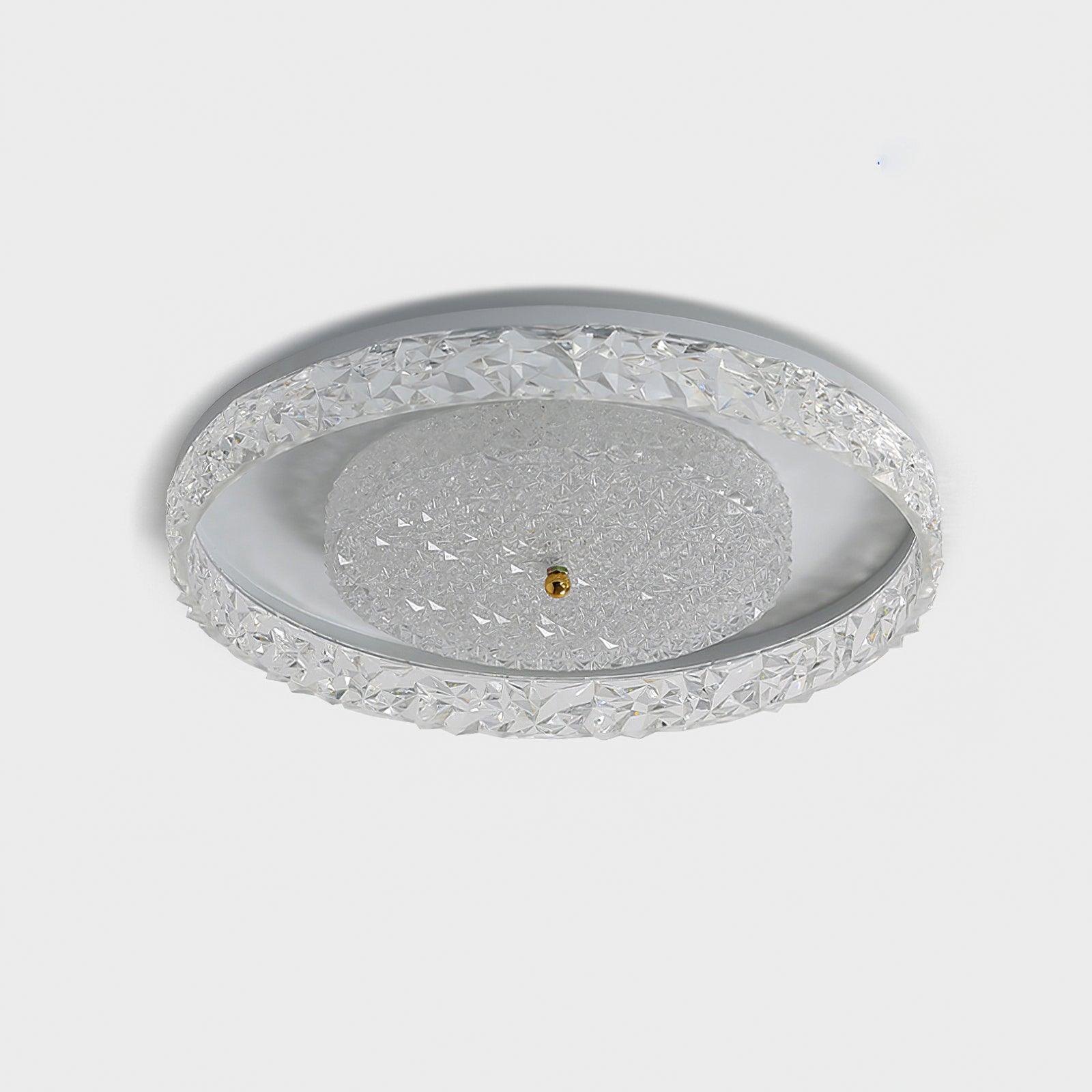 Modern Round Crystal Embedded LED Ceiling Light Flush Mount Fixture