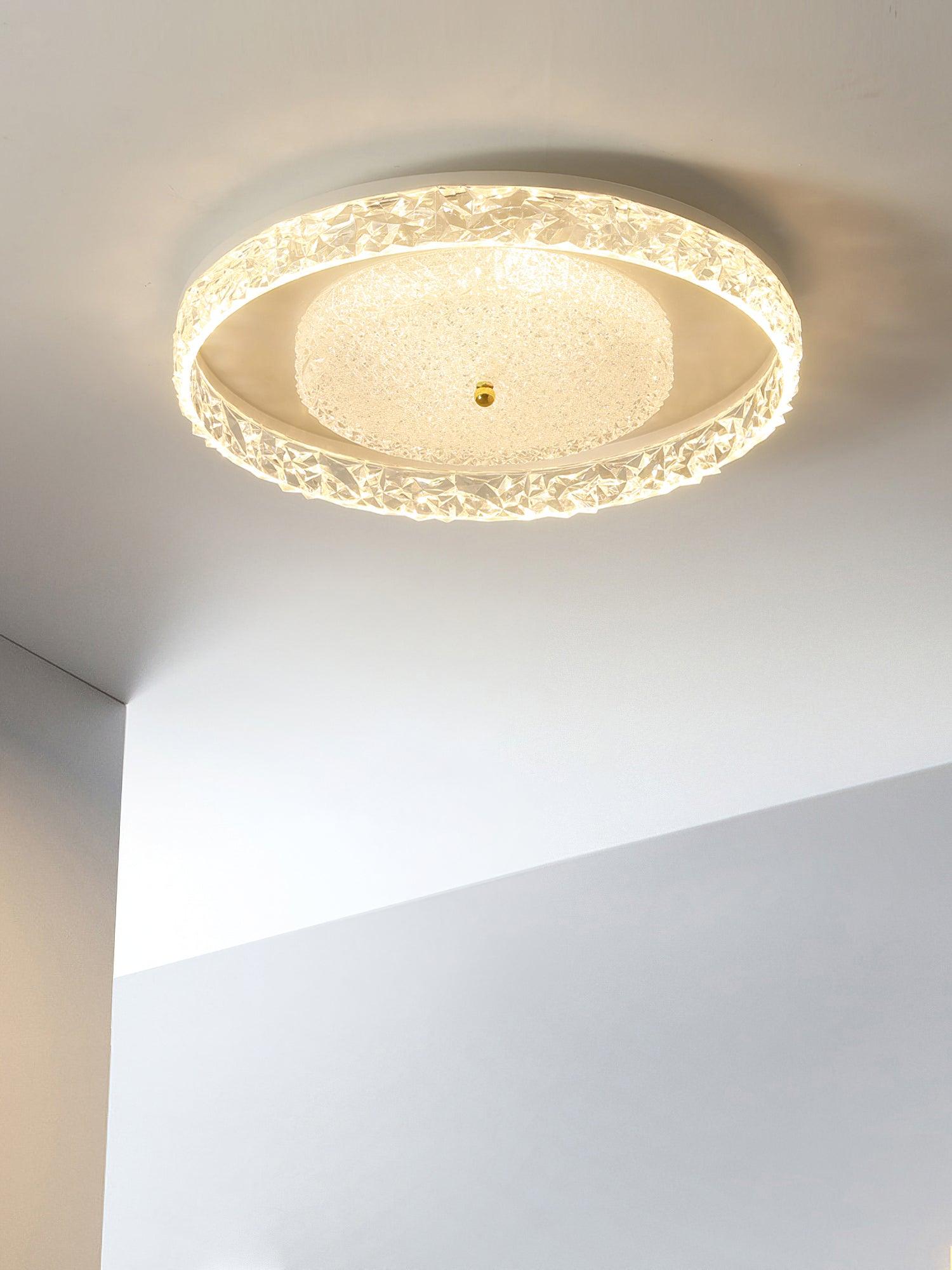 Modern Round Crystal Embedded LED Ceiling Light Flush Mount Fixture