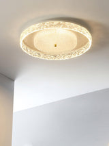 Modern Round Crystal Embedded LED Ceiling Light Flush Mount Fixture