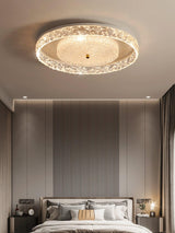 Modern Round Crystal Embedded LED Ceiling Light Flush Mount Fixture