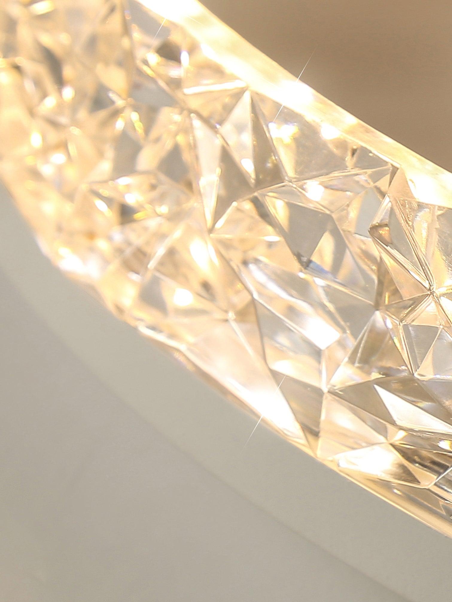 Modern Round Crystal Embedded LED Ceiling Light Flush Mount Fixture