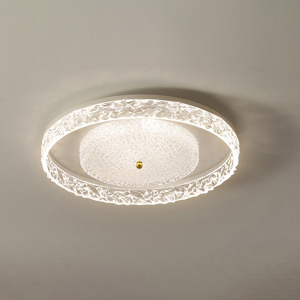 Modern Round Crystal Embedded LED Ceiling Light Flush Mount Fixture