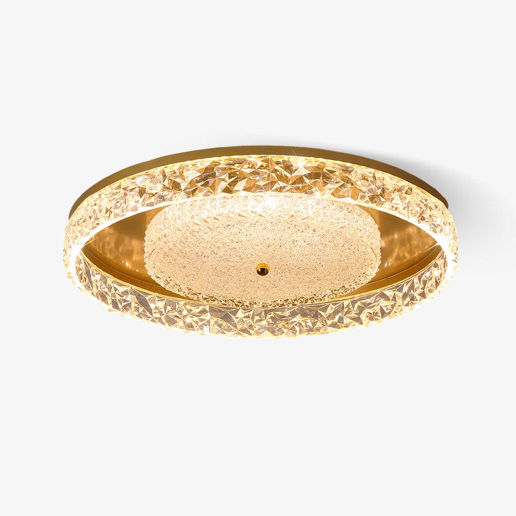 Modern Round Crystal Embedded LED Ceiling Light Flush Mount Fixture