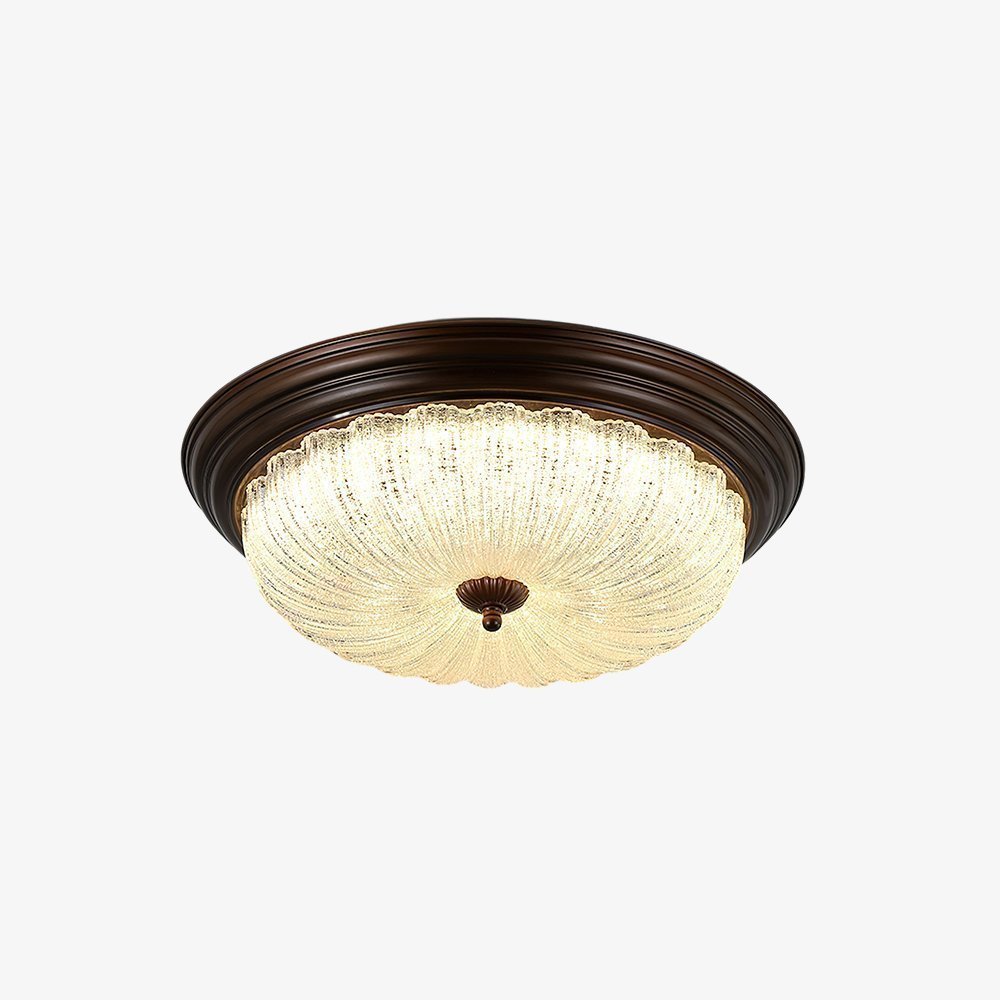 modern-walnut-wood-grain-crystal-glass-dome-led-ceiling-light-for-living-room