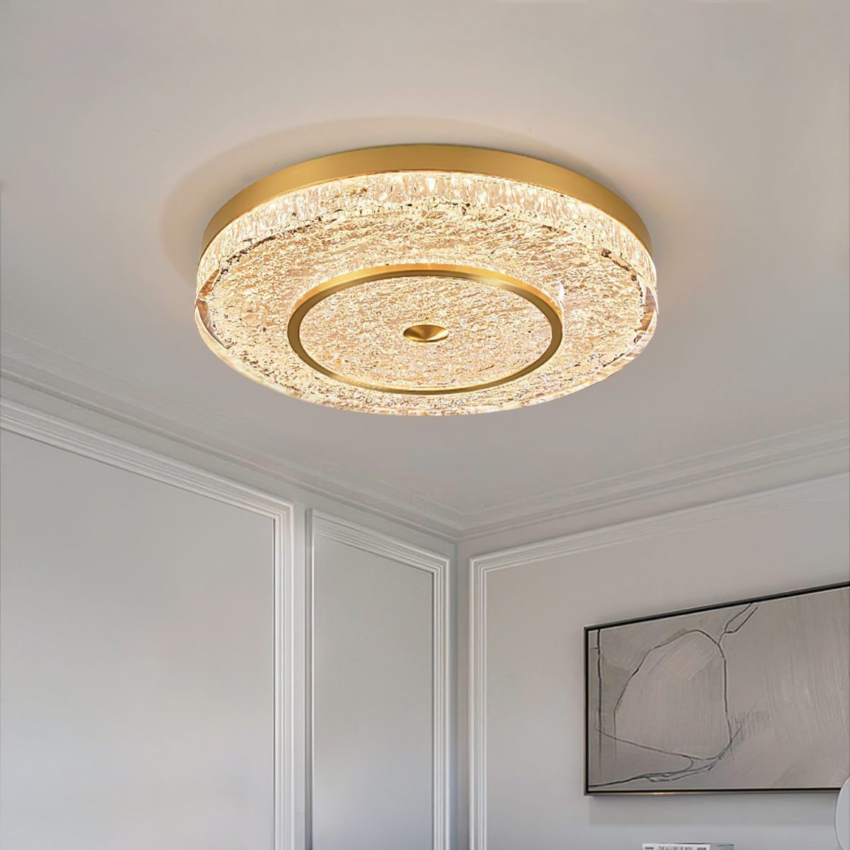 modern-luxury-brass-and-resin-flush-mount-ceiling-lamp-with-integrated-led-light