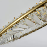 Modern Circular Crystal Rings LED Flush Mount Ceiling Light in Brass Finish