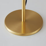 Elegant Crystal Globe Table Lamp with Polished Brass Finish and Spherical Shade
